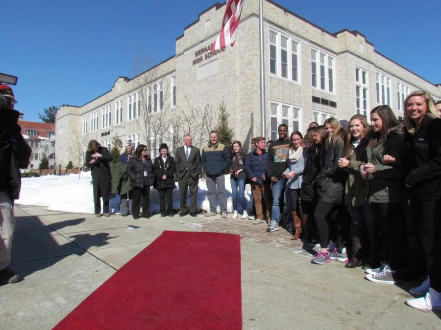 Red carpet rolled out for the GMA bus. 
