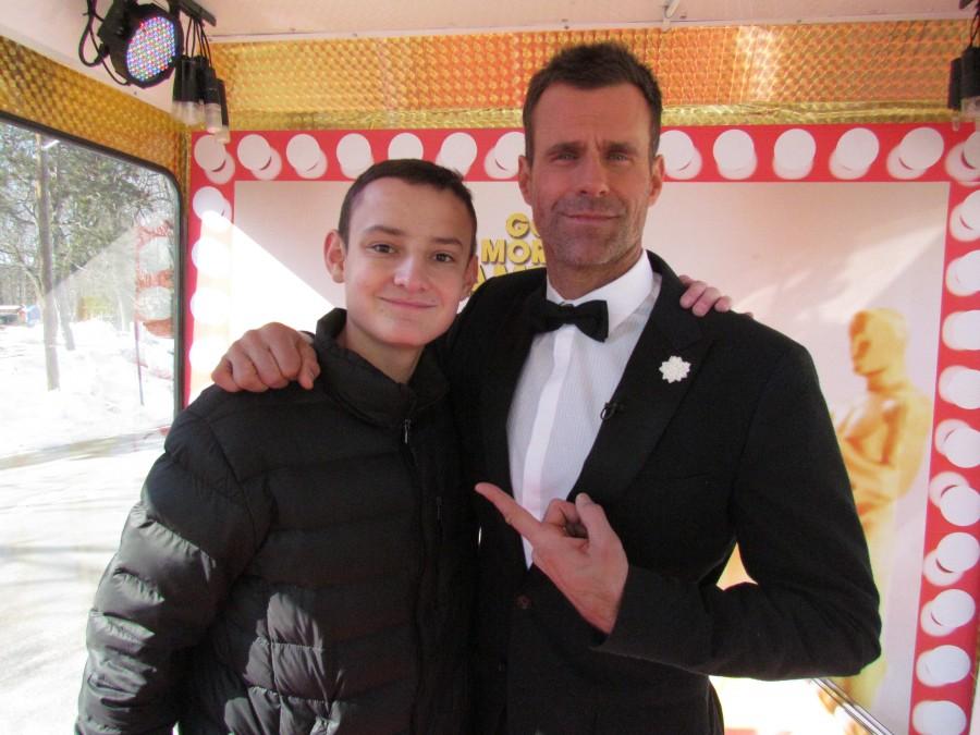 Junior Matt Carty poses for a picture with Cameron Mathison