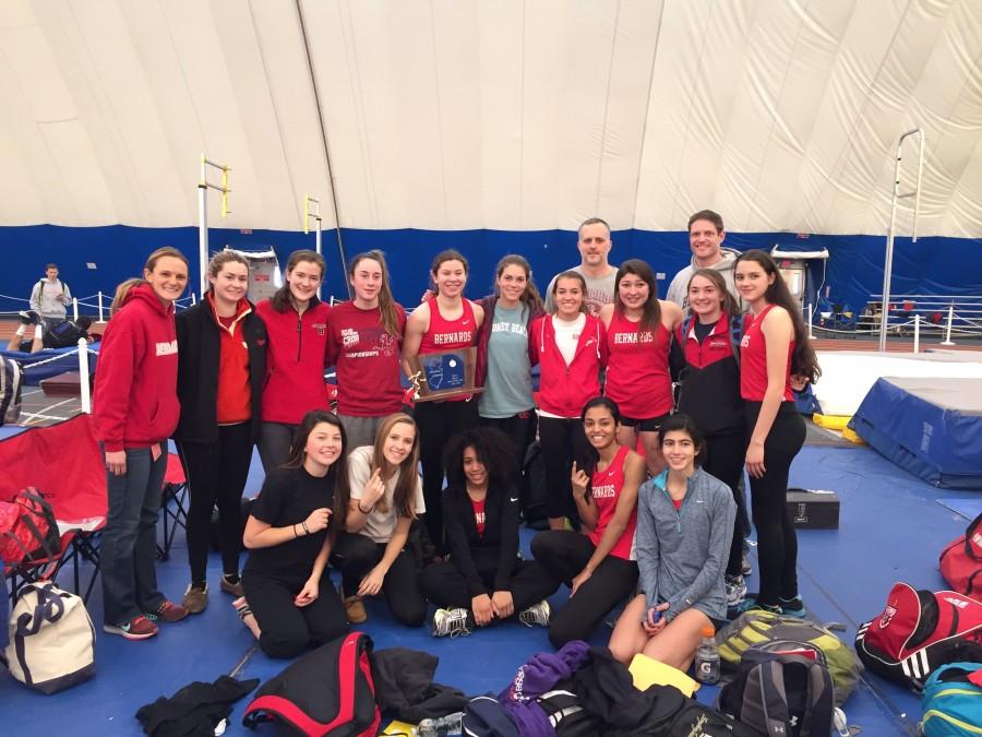 Winter Track team poses for a group photo. 