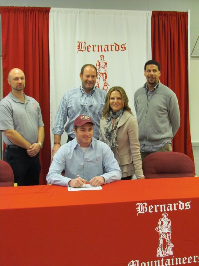 Tyler Baum committed to Bates College for football. 