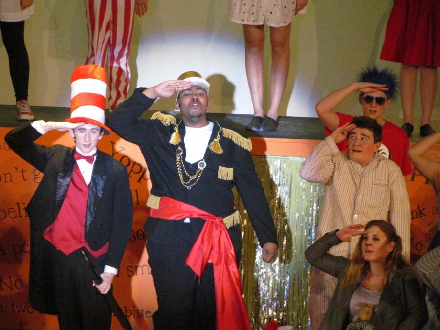 Darian and Connor saluting to the people.