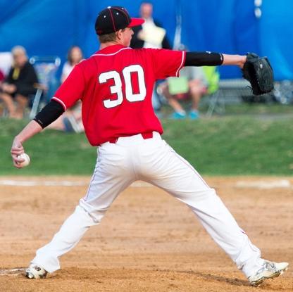Senior Kyle Oliver delivers the pitch.