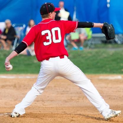 Senior Kyle Oliver delivers the pitch.