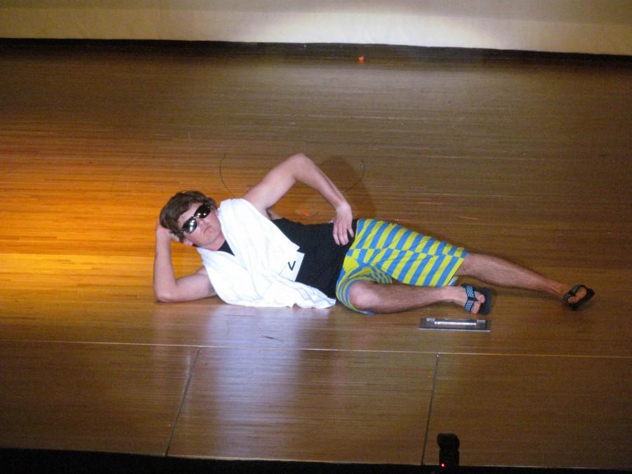 Troy posing in his swim wear. 