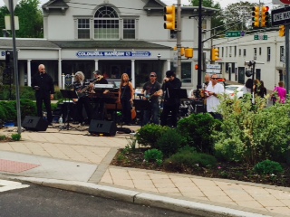 Band Performing on Olcott Square