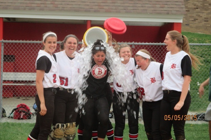 Coach O'Connor gets a Gatorade shower