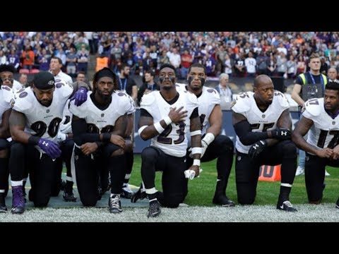 NFL Players display their protests for the National Anthem