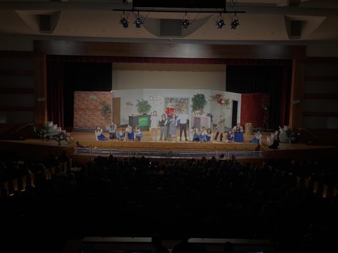 The Little Shop Of Horrors cast performs their finale song