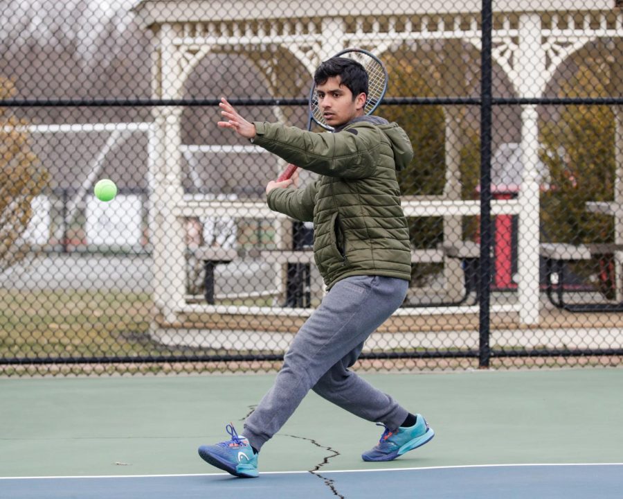 Freshman Neal Chaayanath during a match