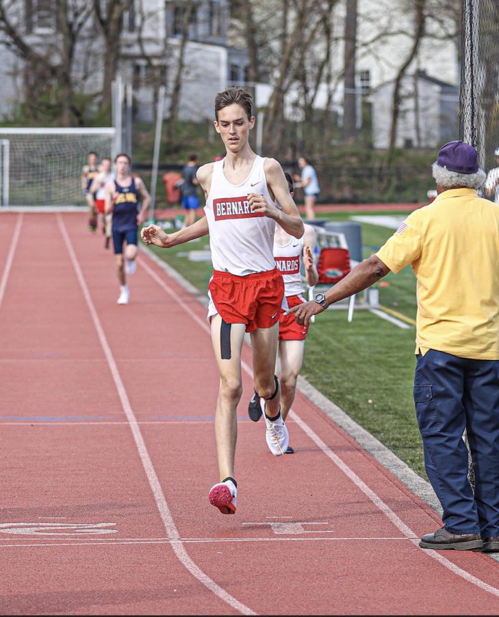 Senior Dylan Crain during a meet