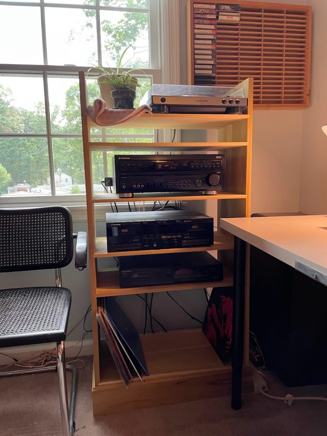 Photo of Mark Tamke's Stereo Cabinet made during his junior year.