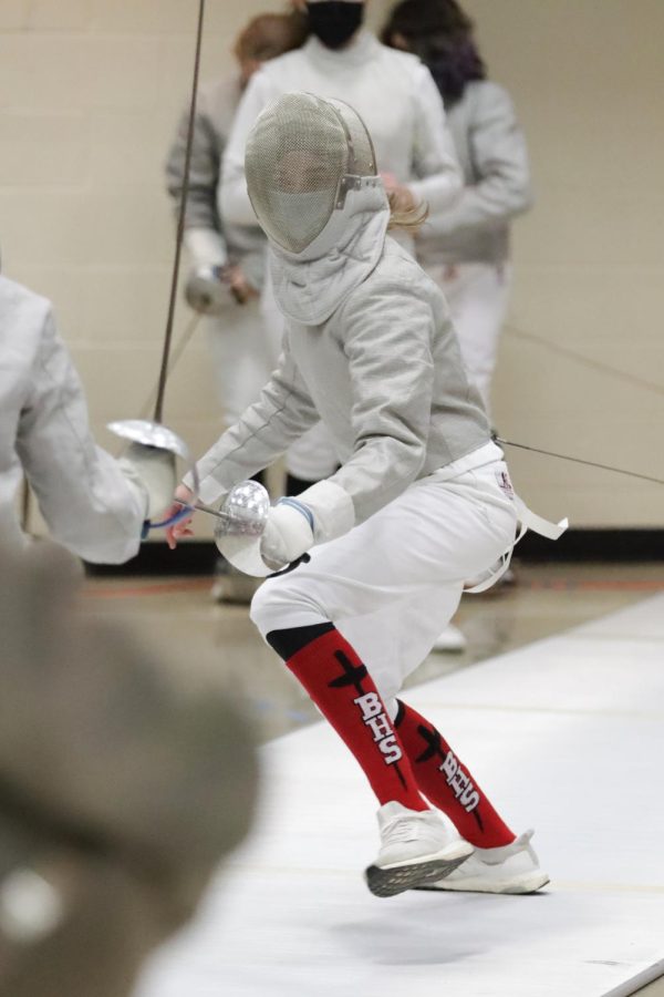 Bernard’s Fencing in a match last season. The team plays Pingry on the 15th