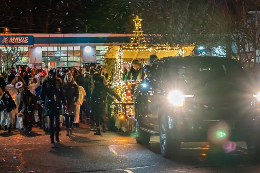 People gather in Olcott Square for Bernardsvilles annual holiday activities 