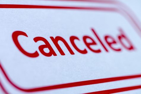 Image via Creative Commons that depicts text that states something is cancelled