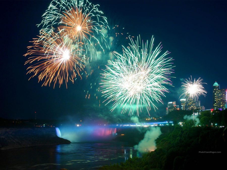 Fireworks are on display to ring in the New Year