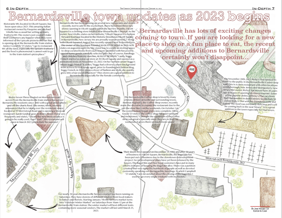 Map of Bernardsville with several updates to inform community 