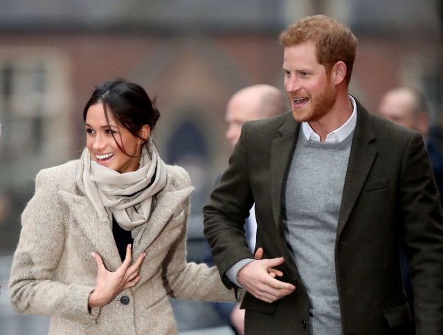 The ex-Duke and Duchess of Sussex walking together in London, England