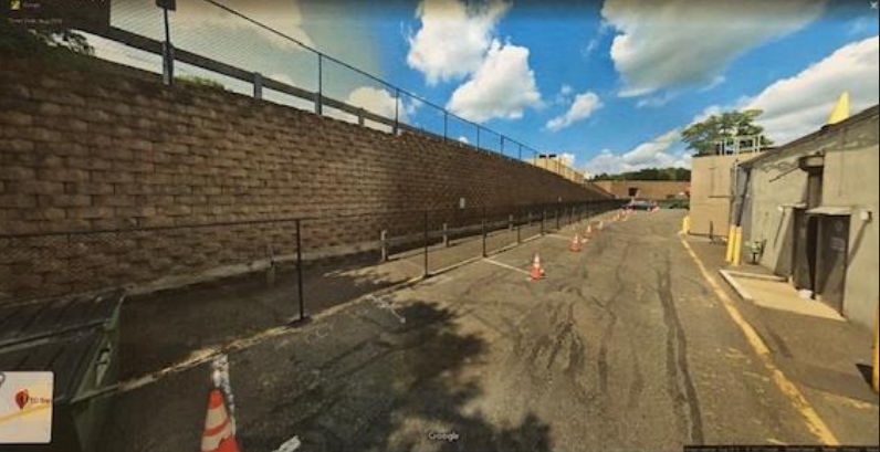 The site for the new walkway from BHS to town center