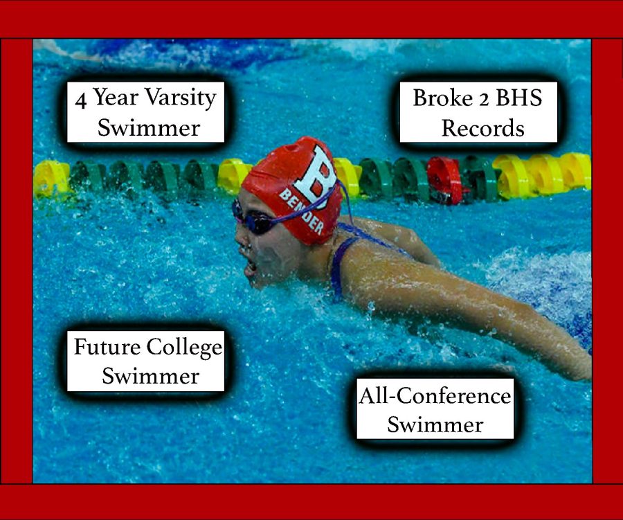 Senior Sami Bender has been an active swimmer her entire childhood.