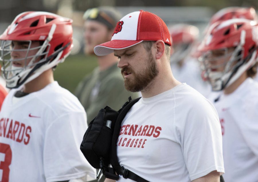 James the Trainer at a spring boys lacrosse game 