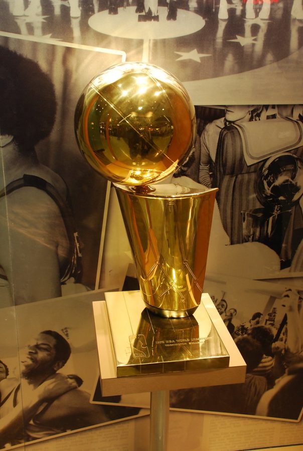 NBA+Finals+trophy+awarded+to+the+champions+after+each+season