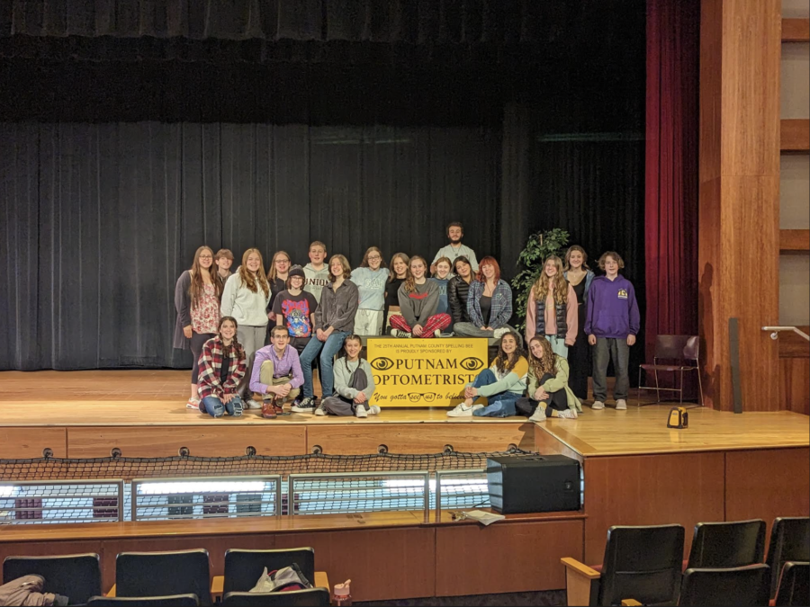 "25th annual Putnam county spelling pee" stage cast and crew