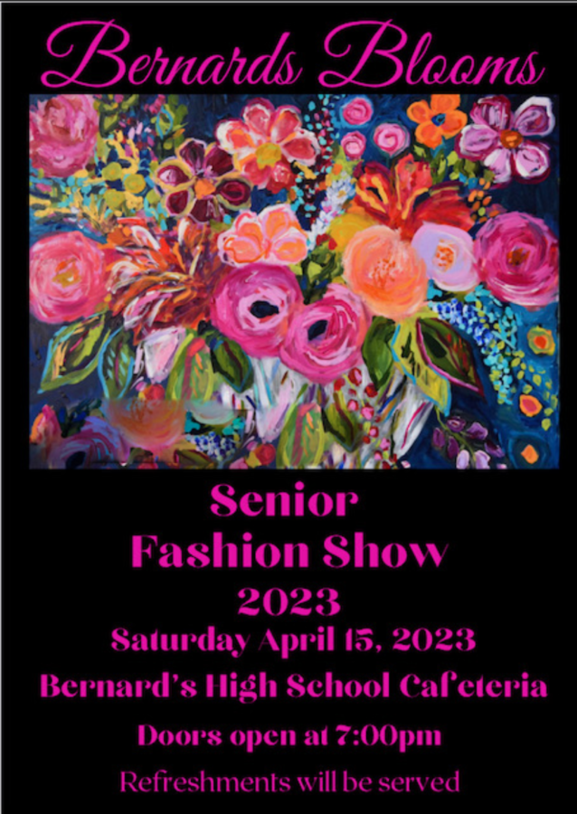 Flyer for the annual Senior Fashion Show, one of Project Graduation's many events