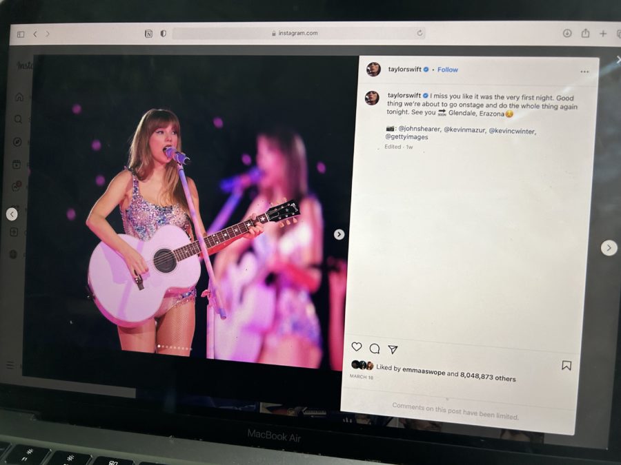 Taylor Swift’s post on Instagram for night one of her tour