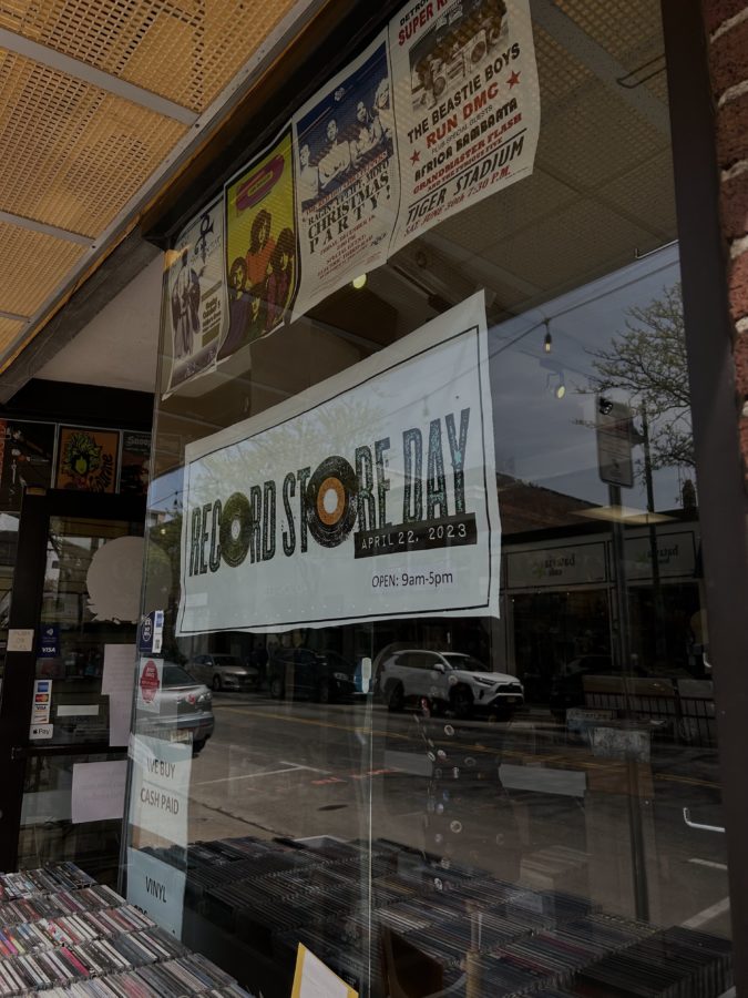 Scottis Record Shop in Summit, New Jersey, taking part in Record Store Day