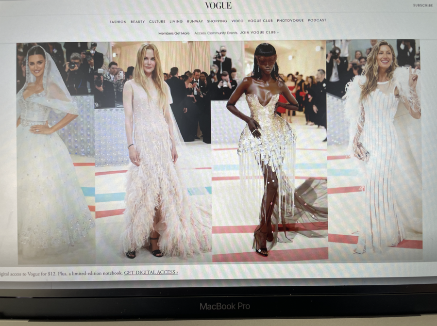 This years Met Gala outfits displayed on the "Vogue" website