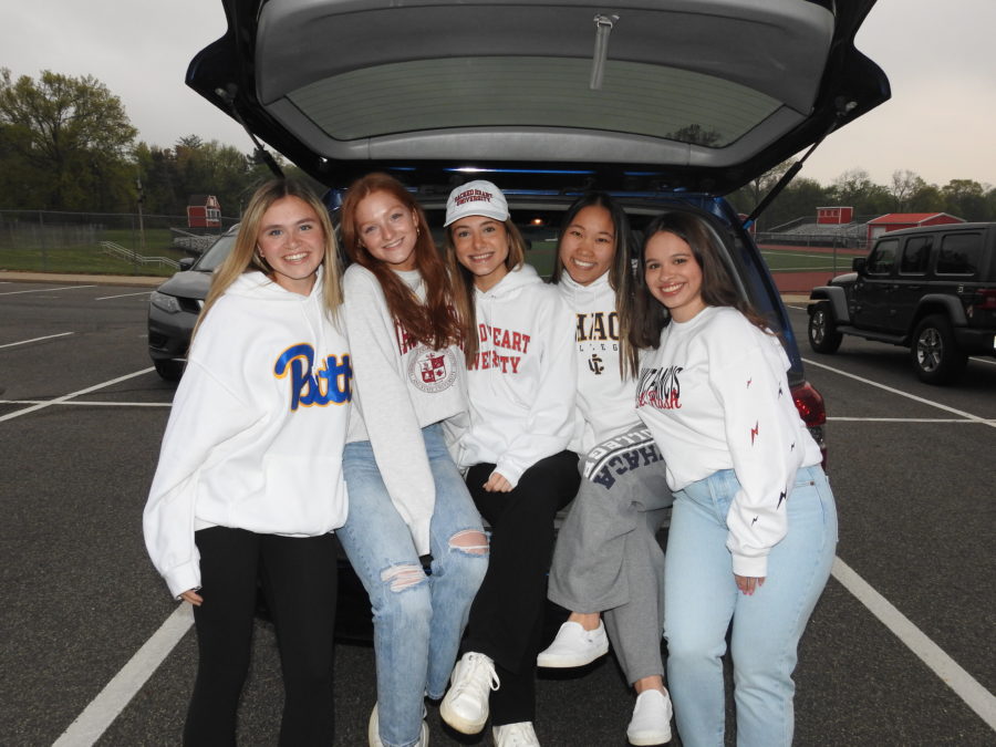 Seniors dressed for the last day of spirit week Decision Day.