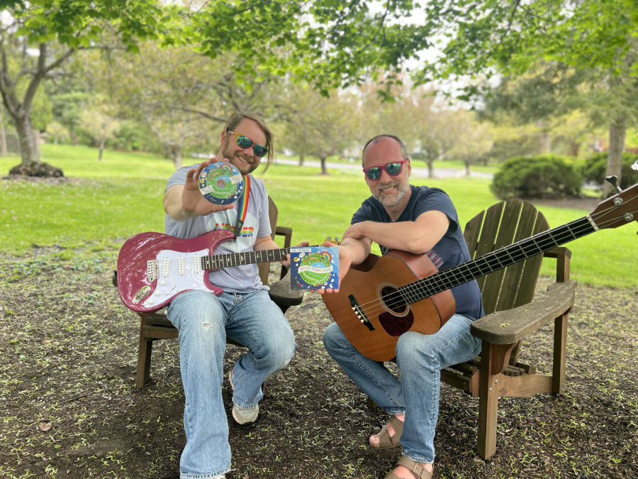 Allen Thurlow and Jim Goodwin with their album "Songs From Home"