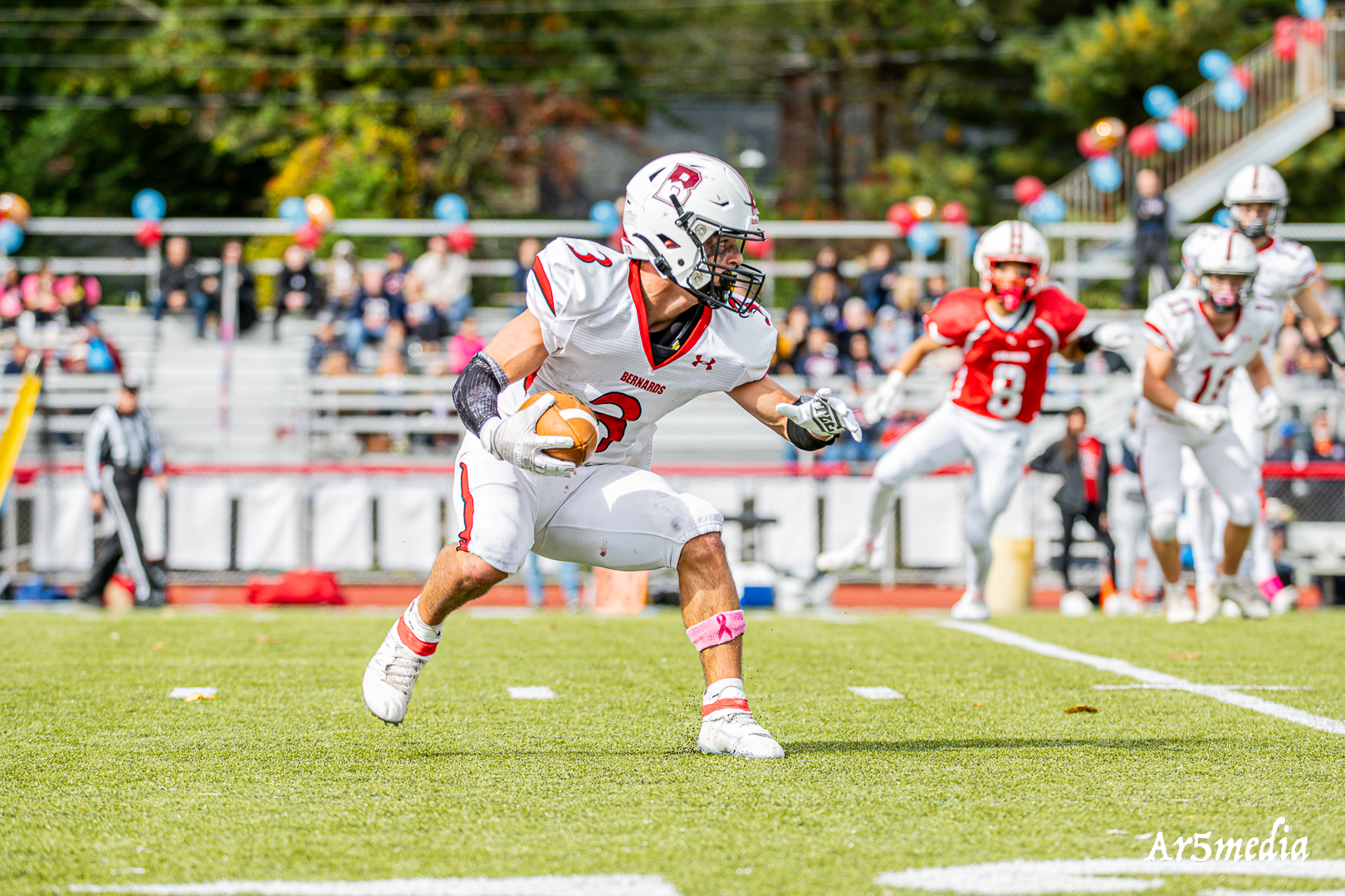 Senior Jake Caldwell returning a punt during a 42-7 win against Gov Liv