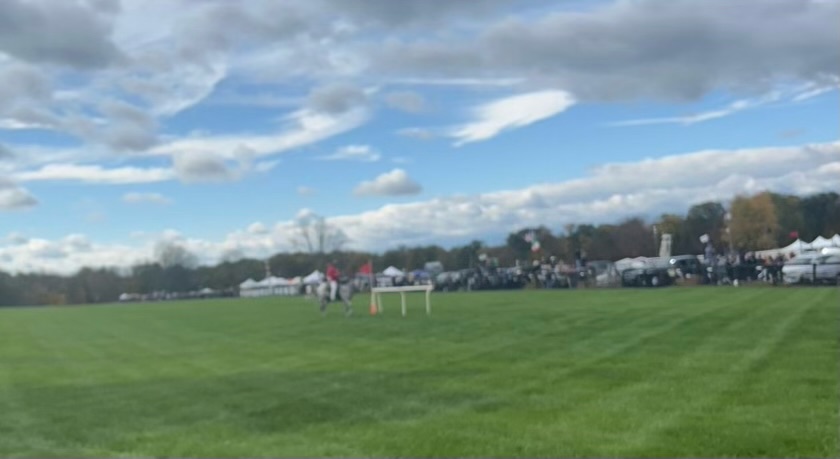 Landscape of the field where the horses race at the Hunt