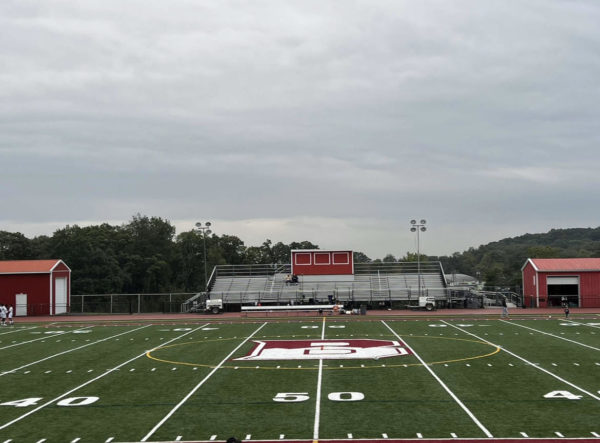 New and updated Bernards High School turf on the Olcott Field.