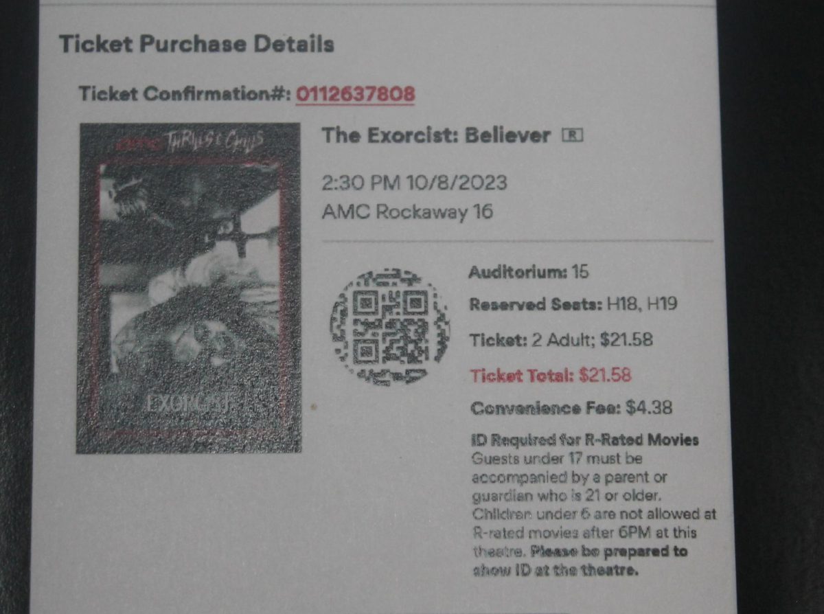 Students receipt for The Exorcist: Believer