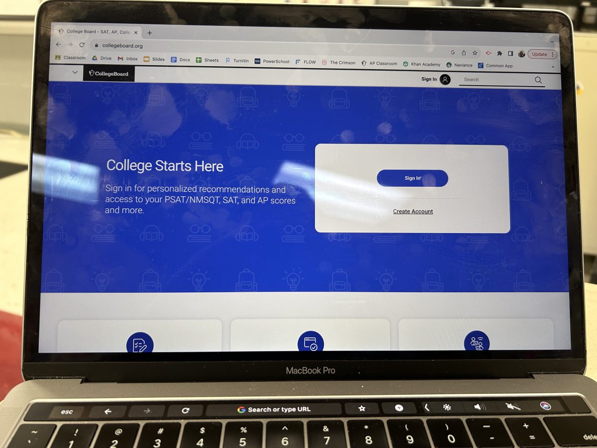 The College Board website, where students have access to AP materials.