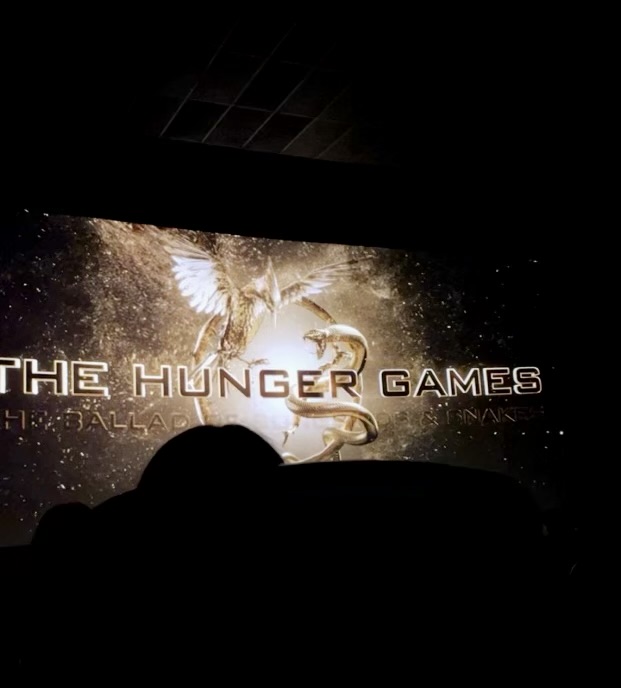 Hunger Games: The Ballad of Songbirds and Snakes on the movie screen in theaters 