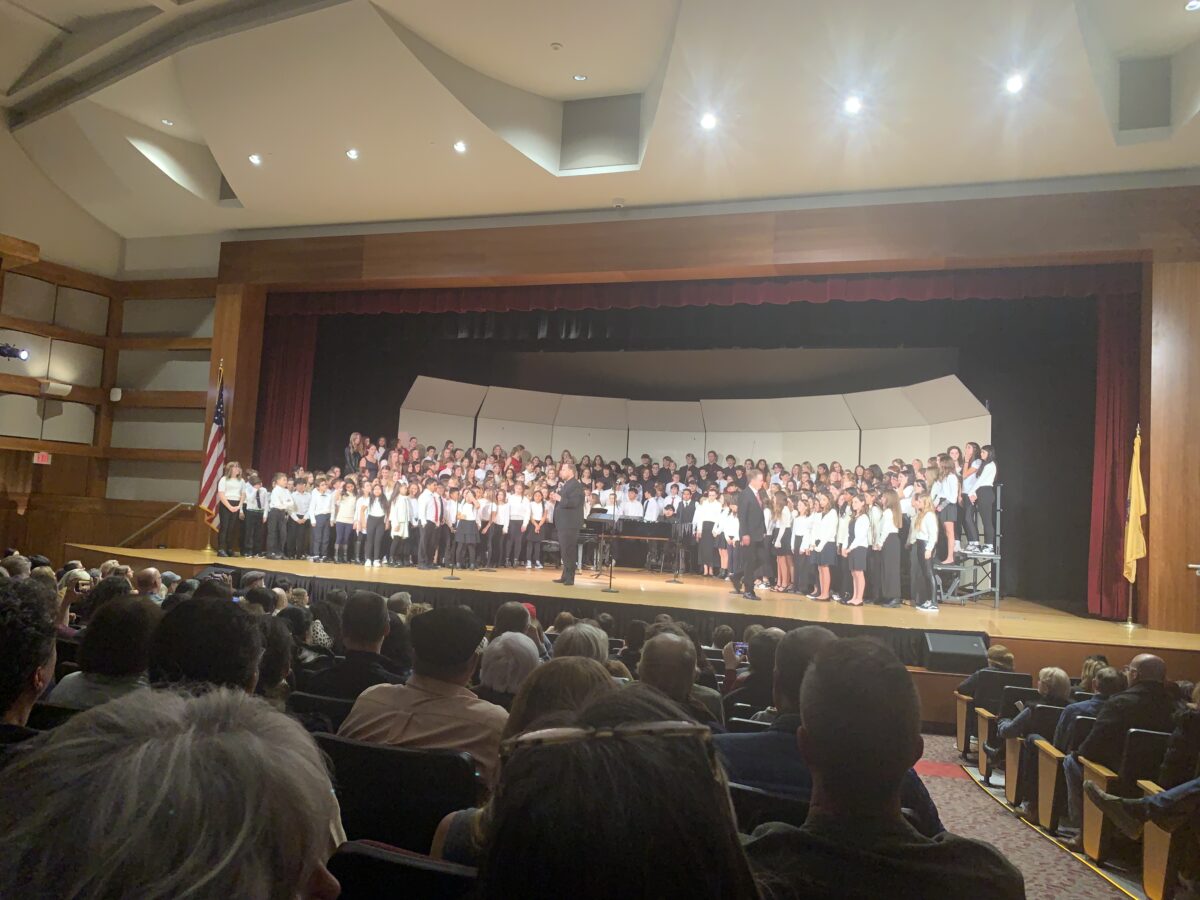 BHS and BMS choirs perform Joy to the World to close out winter concert