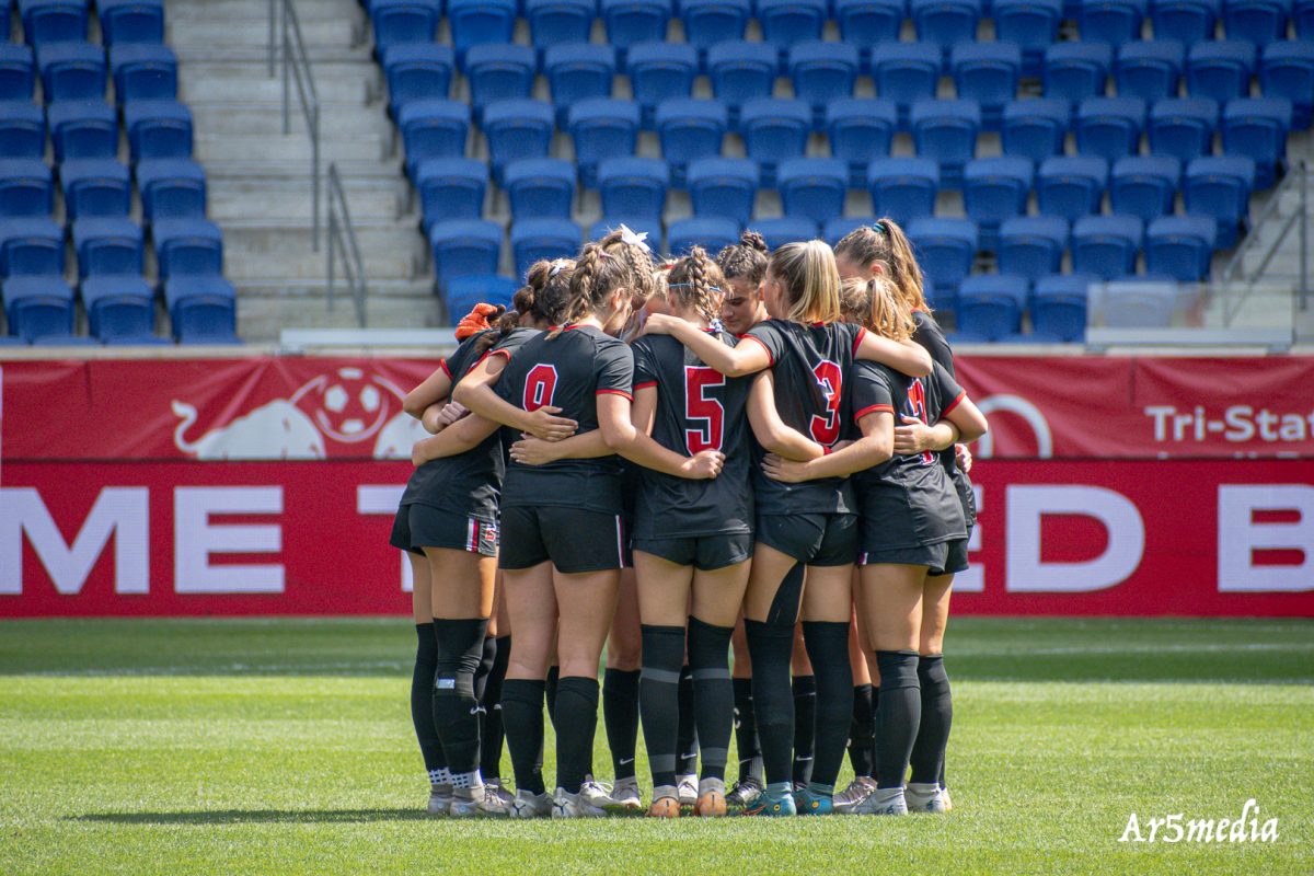 Bernards Girls Soccer getting ready before the Ridge game 