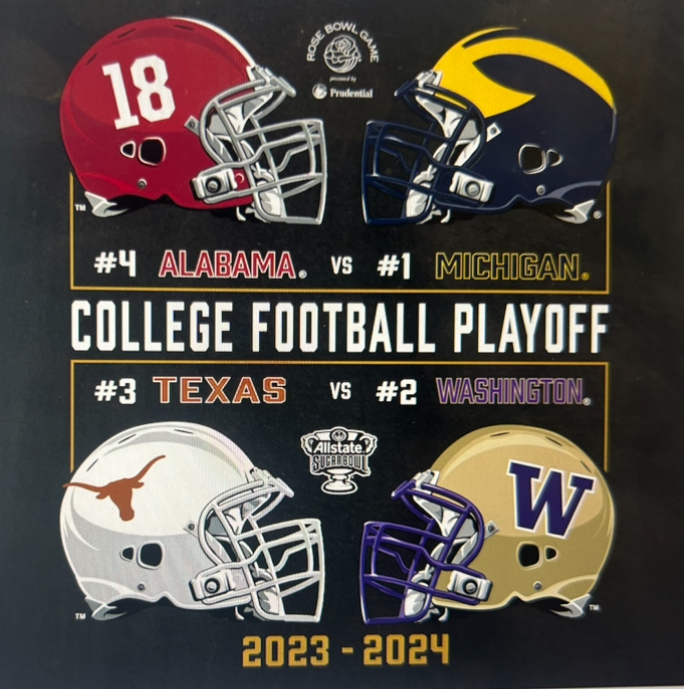 The four-team college playoff featured Michigan, Washington, Texas, and Alabama.