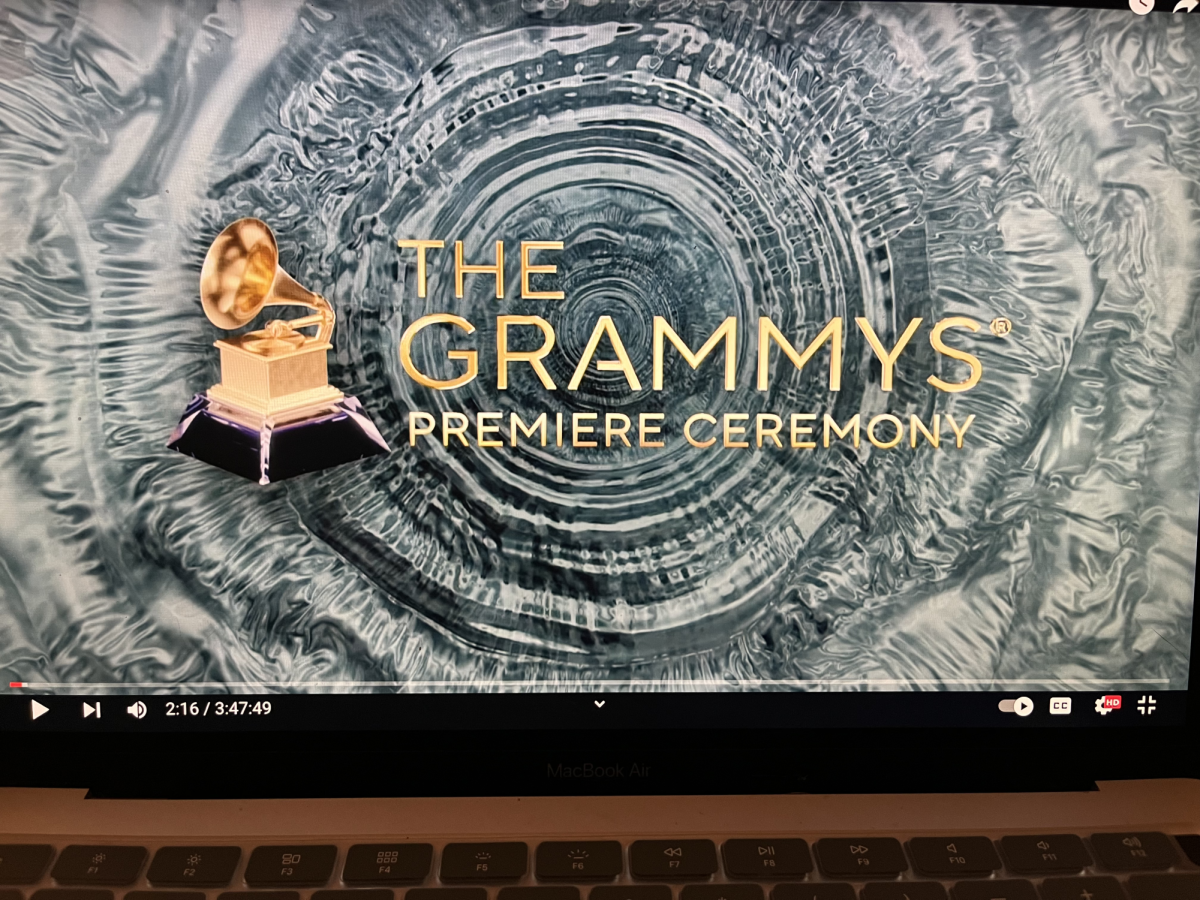 Title card for the Grammys Premiere Ceremony