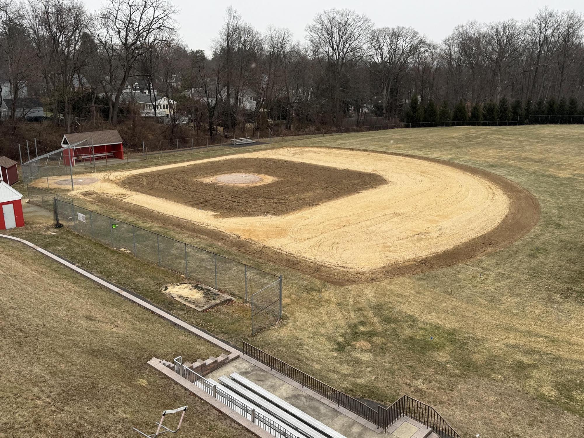 The baseball field at Bernards High School