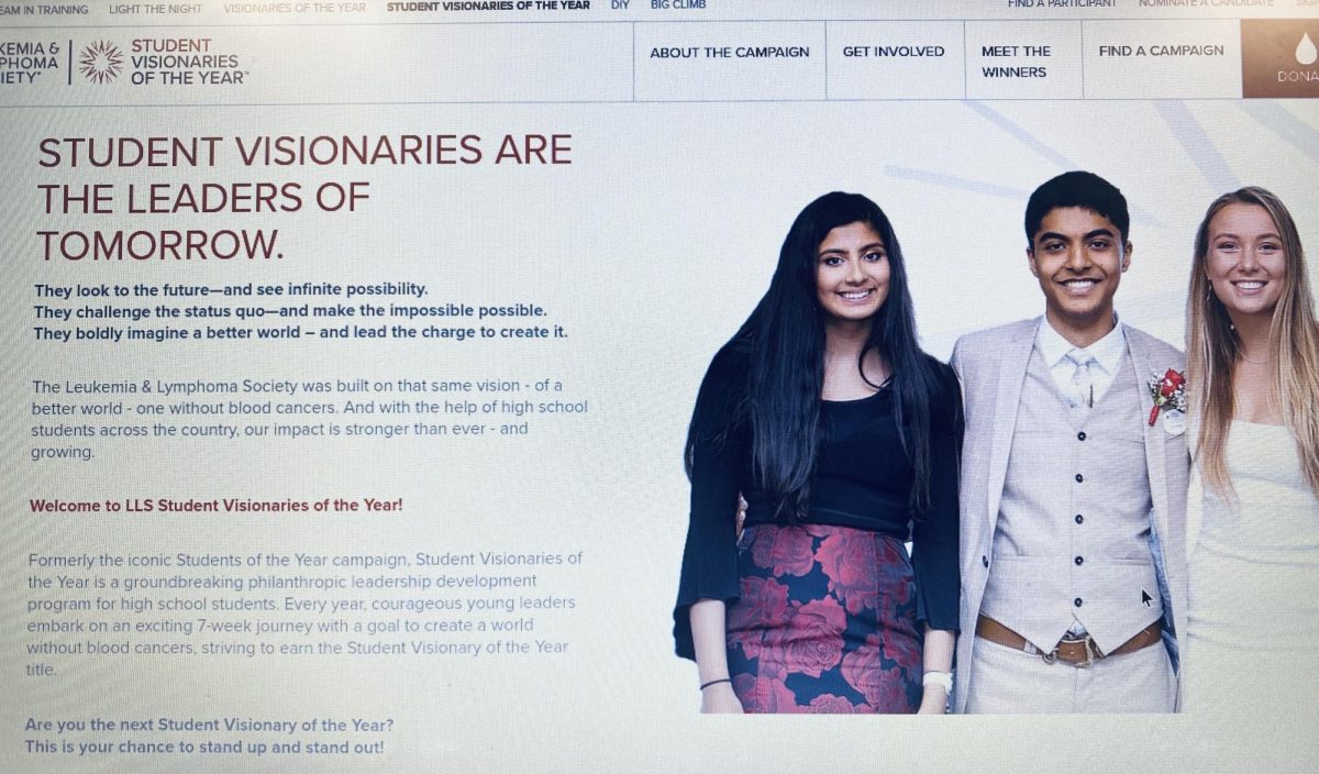 The Student Visionaries of the Year program that the candidates where involved in. 