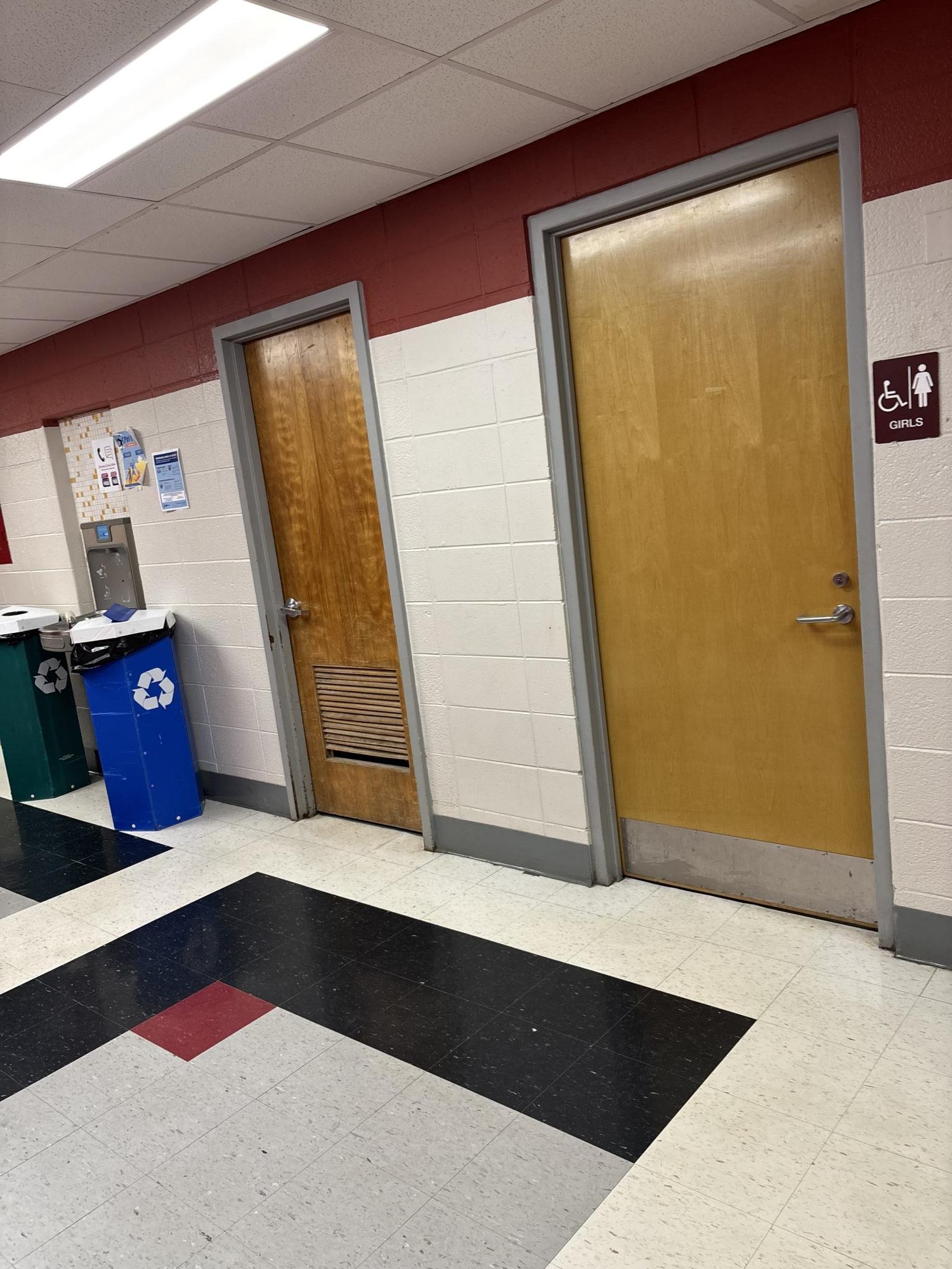 The B-200 wing bathrooms in which the
problems have been occurring