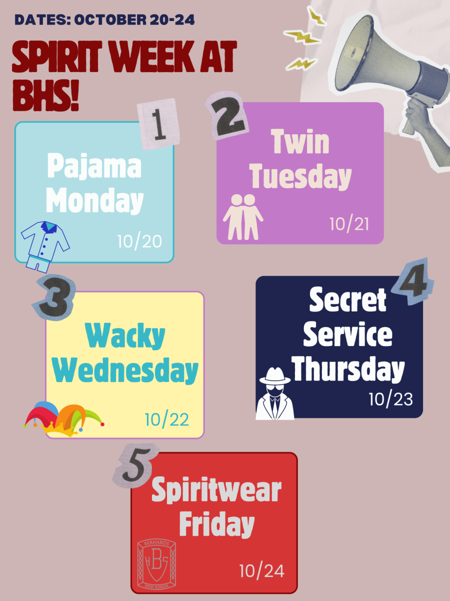 Image of the poster advertising the spirit week on the grade google classroom