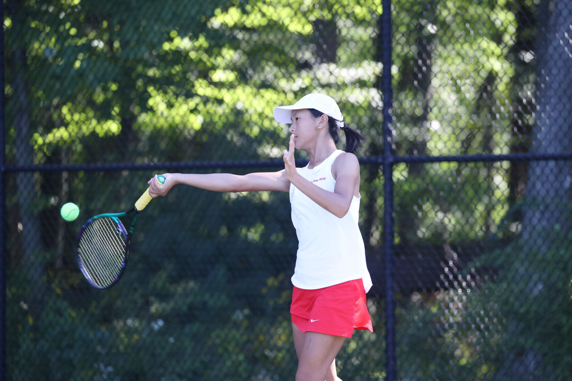 The girls tennis team is led by Senior Liz Chen