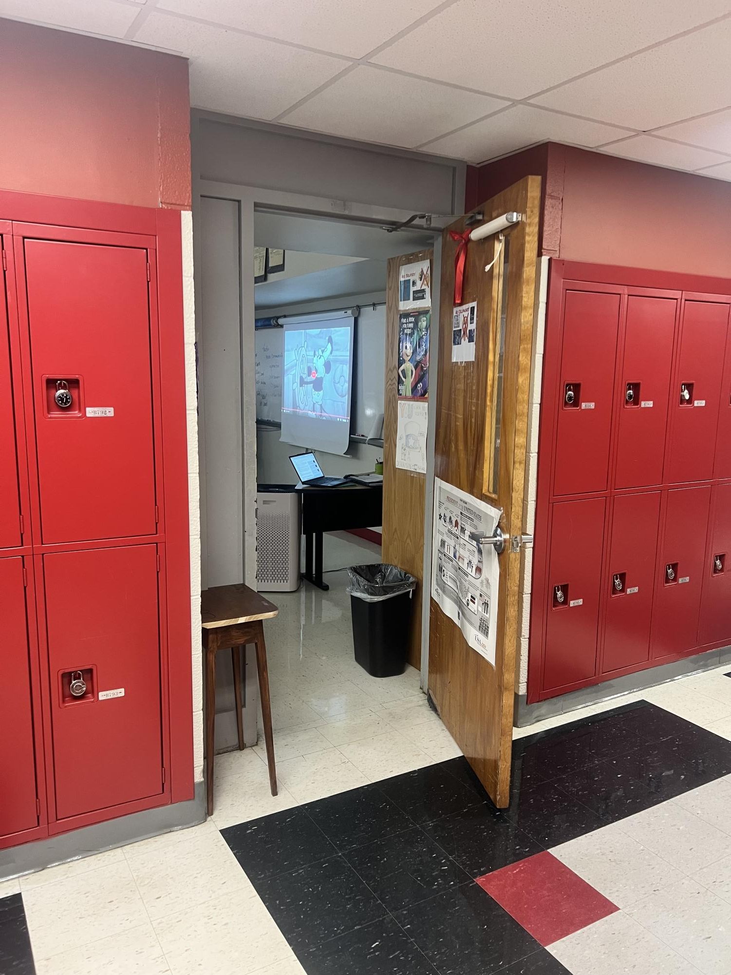 Image of Ms. Clark's classroom, home of the giving tree during the holiday season