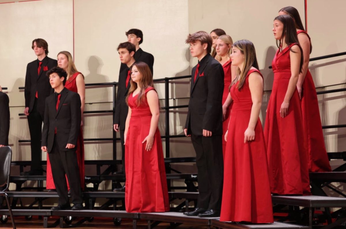 The Madrigals performing for the winter concert at Bernards High school 