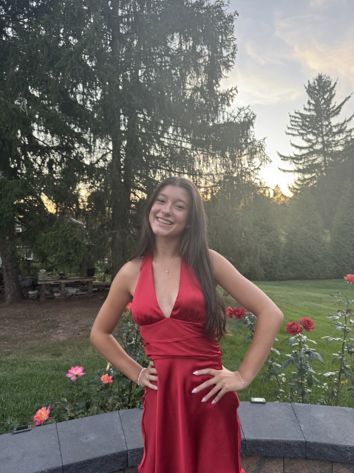 Alexis poses for a photo prior to homecoming her junior year